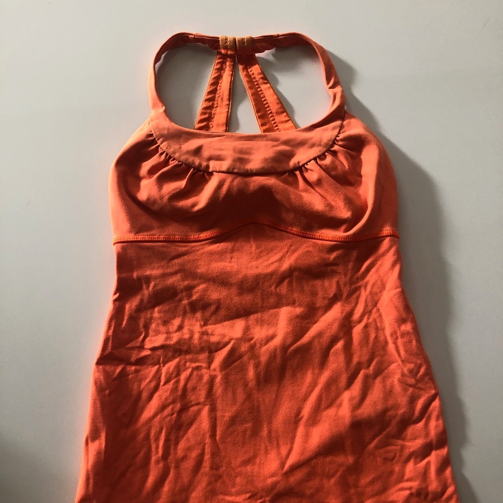 Lululemon Athletica Orange Tank Top - Size 4